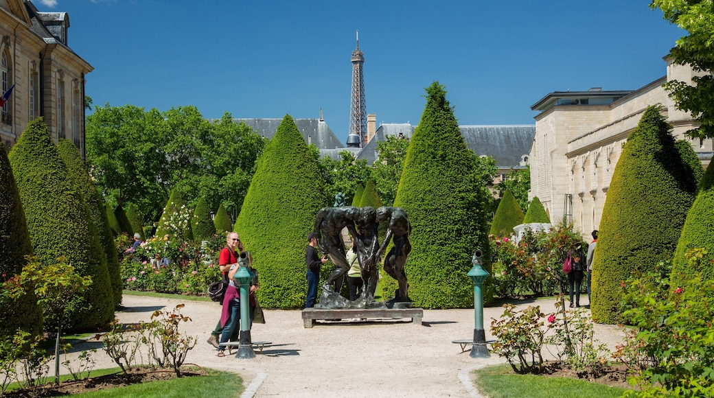 Rodin Museum showing a statue or sculpture, a park and outdoor art
