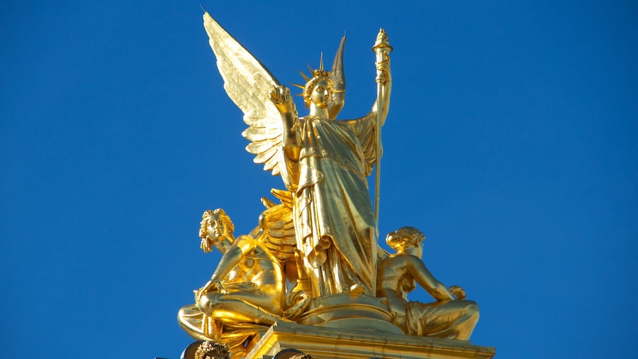 Paris showing heritage elements and a statue or sculpture