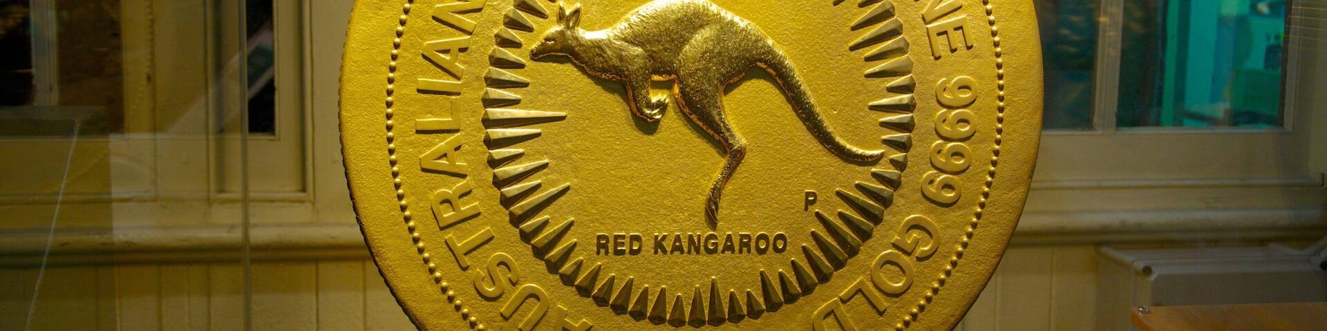 Perth Mint showing signage and interior views