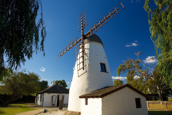 Old Mill showing a windmill and a monument