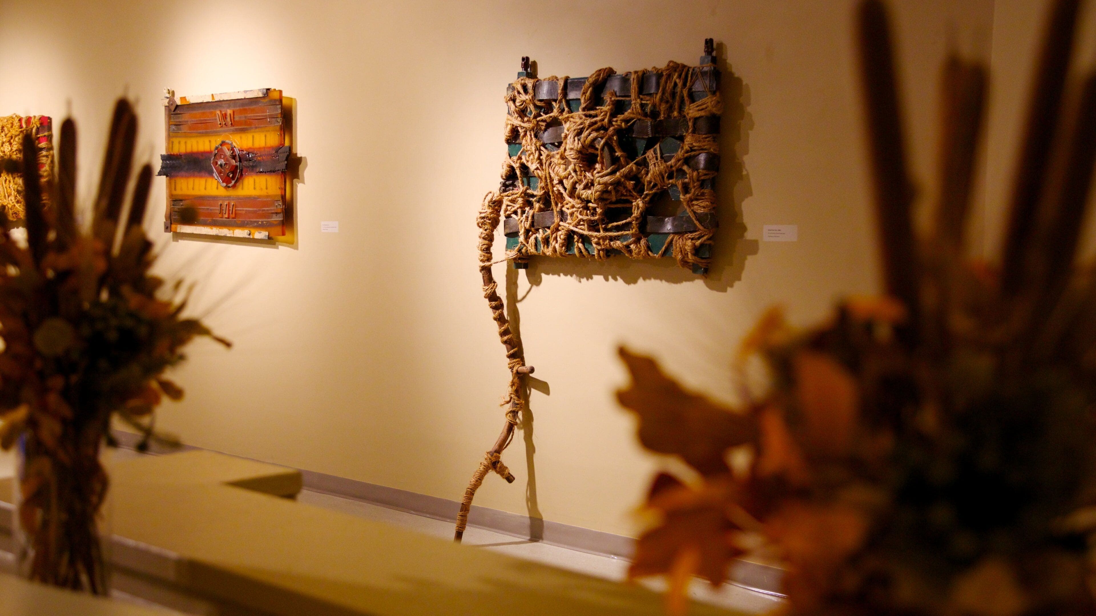 Display of unique artistic pieces at the African American Museum in Philadelphia showcasing cultural heritage