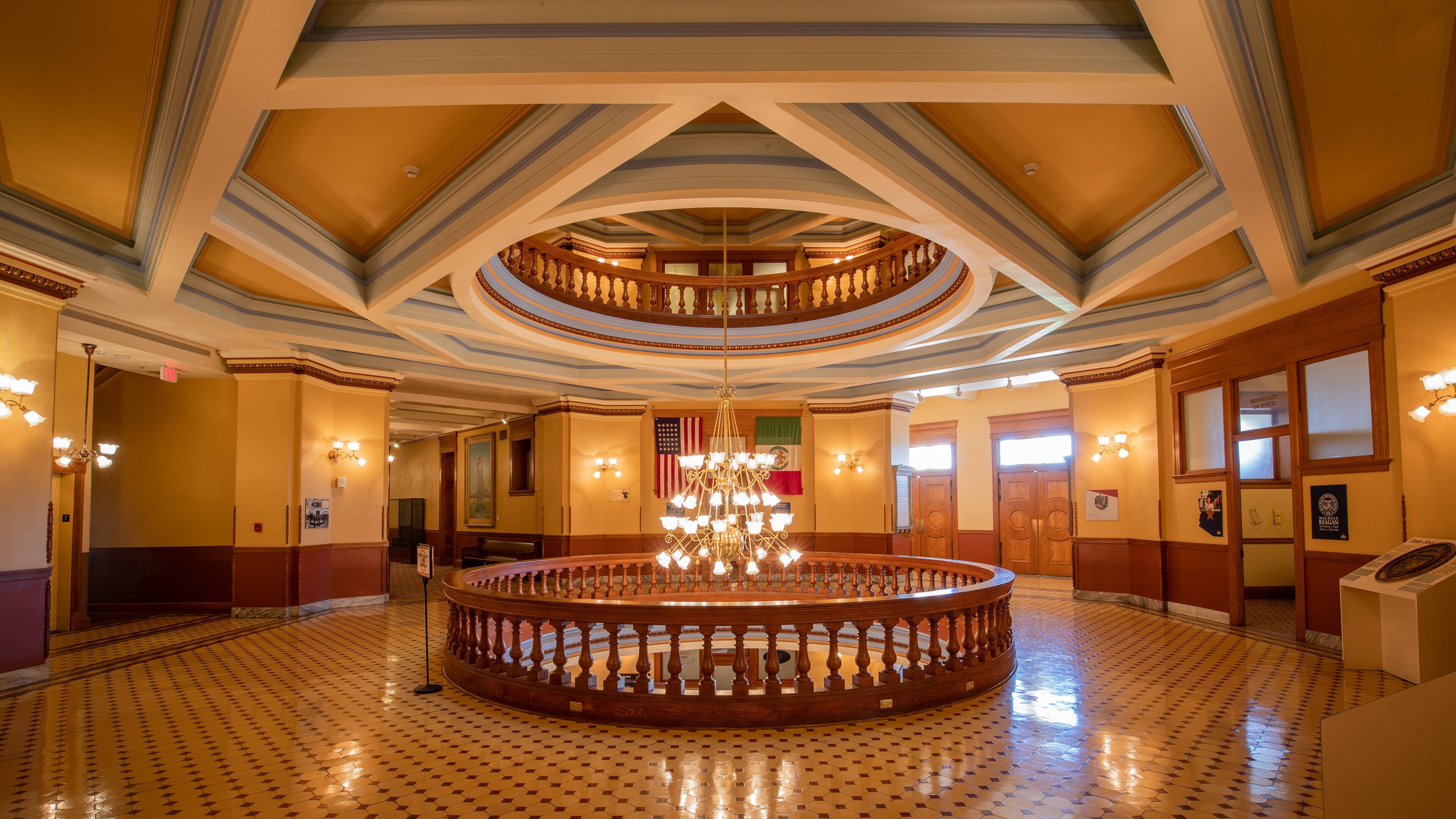 Arizona State Capitol showing heritage elements and interior views