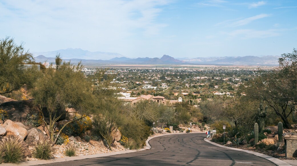 Camelback Mountain which includes landscape views