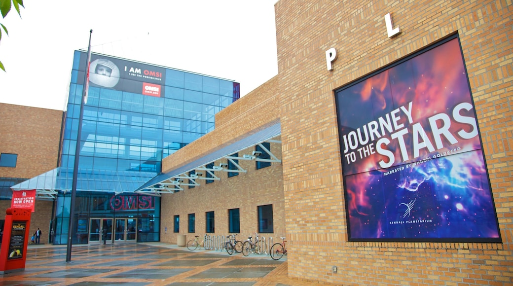 Oregon Museum of Science and Industry caratteristiche di skyline e segnaletica