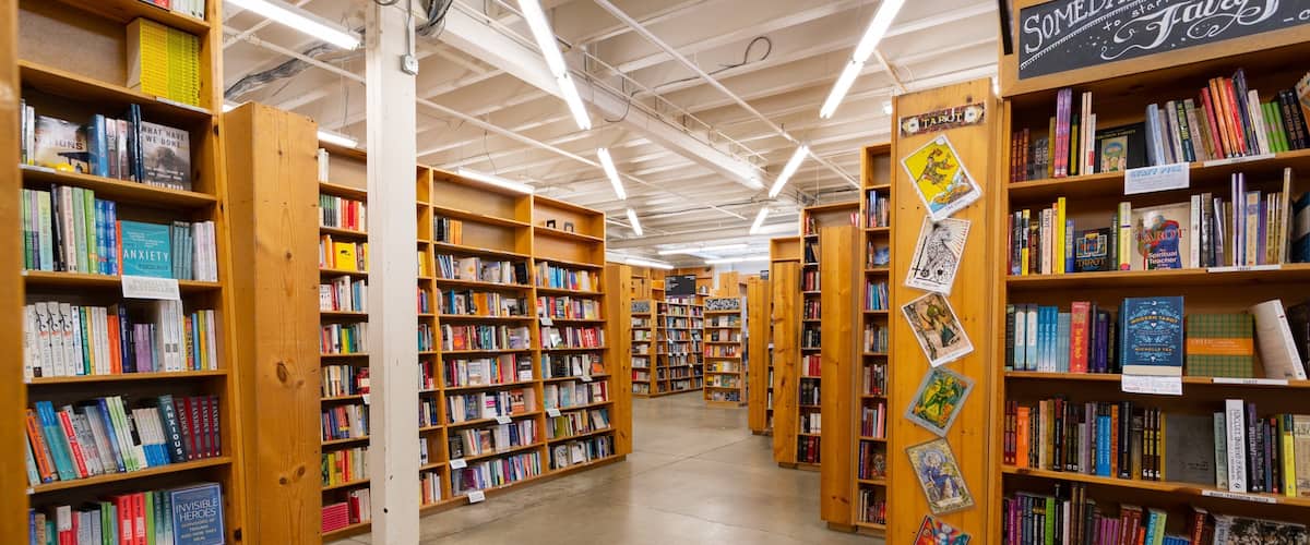 Powell\'s City of Books showing interior views