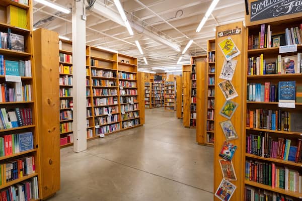 Powell\'s City of Books showing interior views