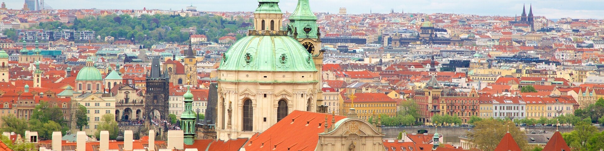 Prague Castle featuring a city