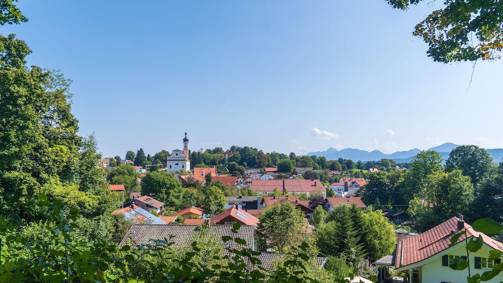 Stadtansicht von Murnau am Staffelsee