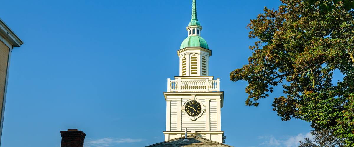 Historic Building on College Hill in Providence, Rhode Island, United States