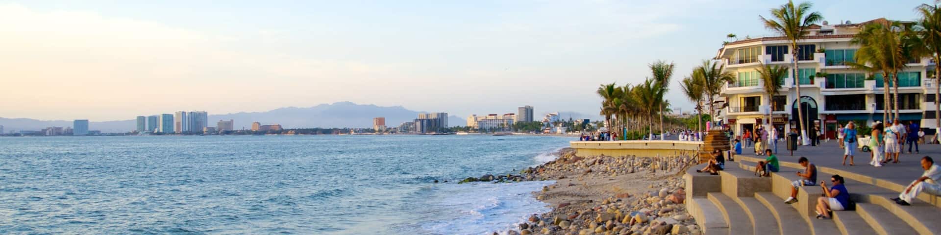 Malecon showing rugged coastline