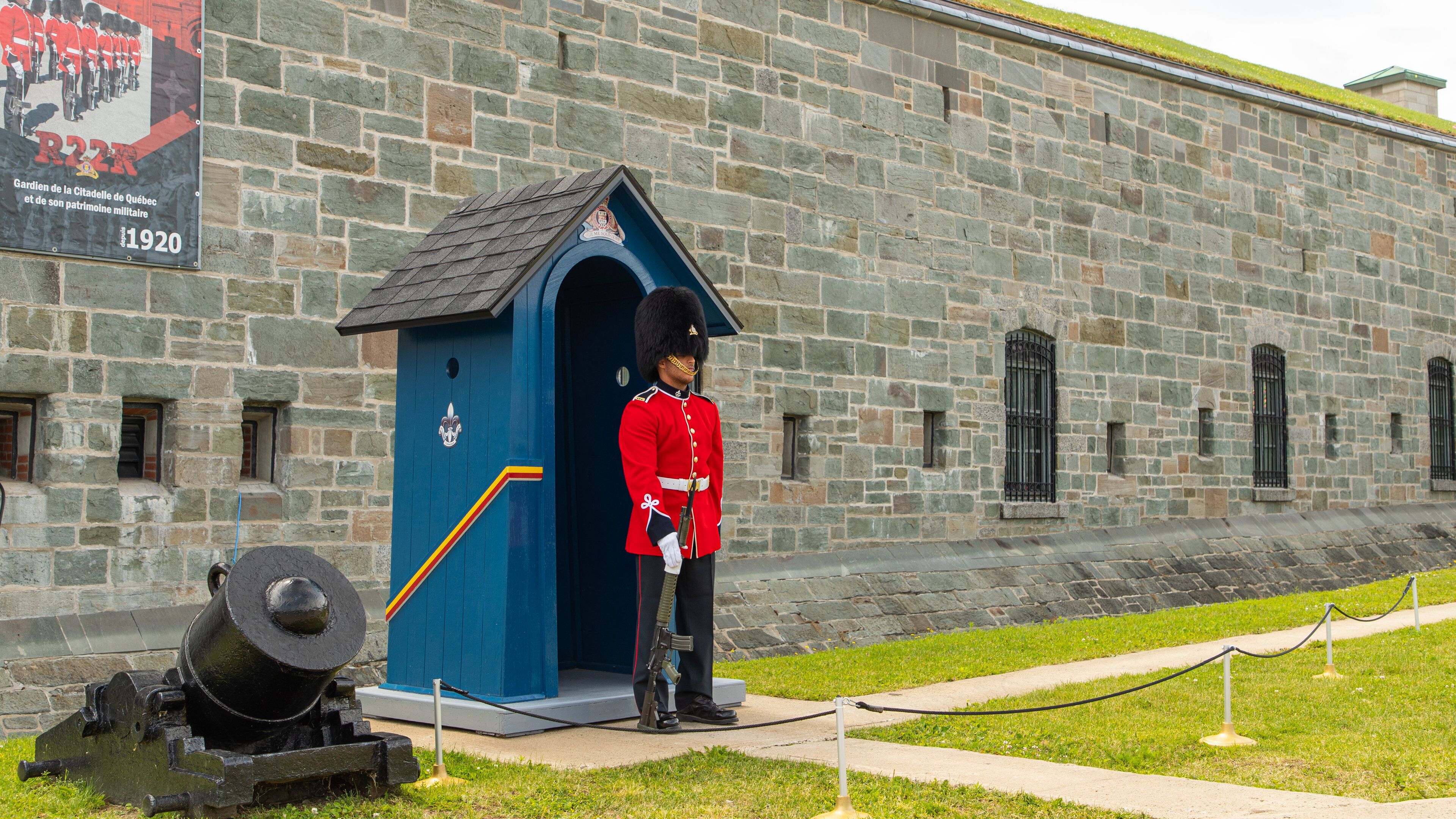 Citadelle of Quebec as well as an individual male