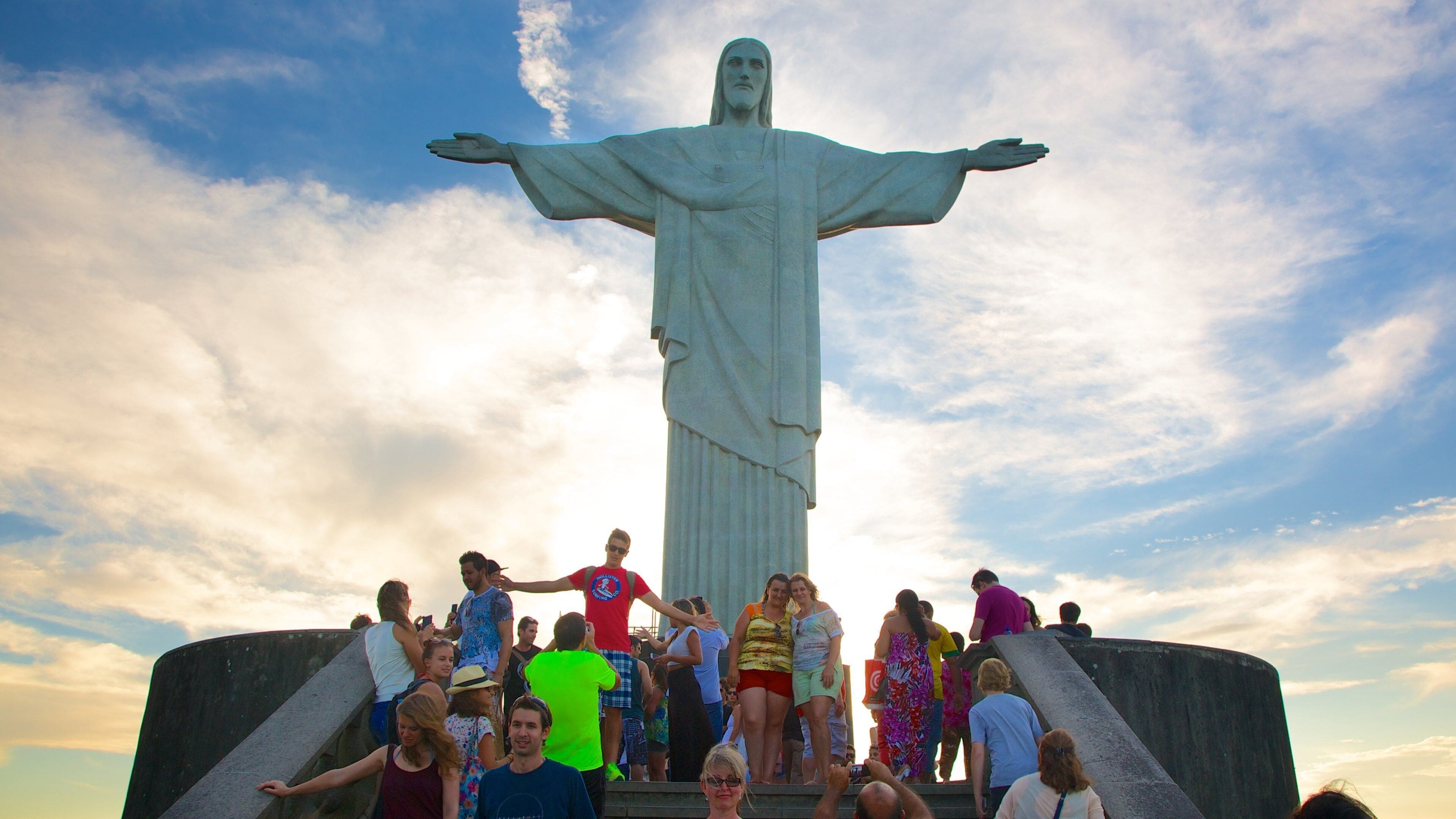Christ the Redeemer featuring a monument, religious elements and a statue or sculpture