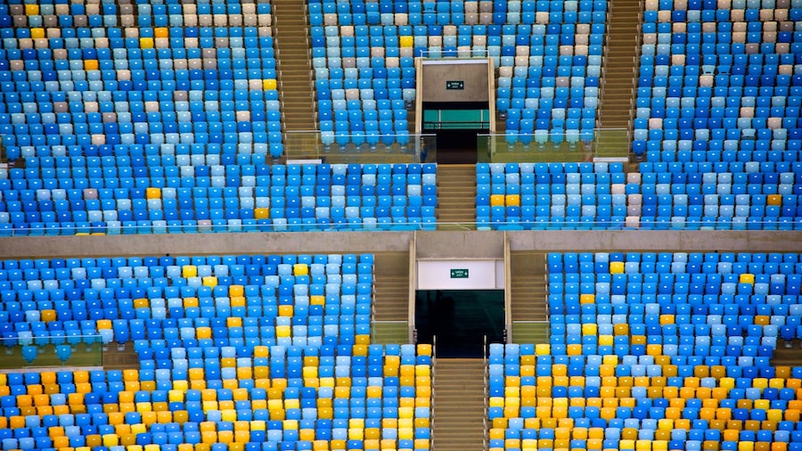 Estadio Maracaná mostrando vistas interiores