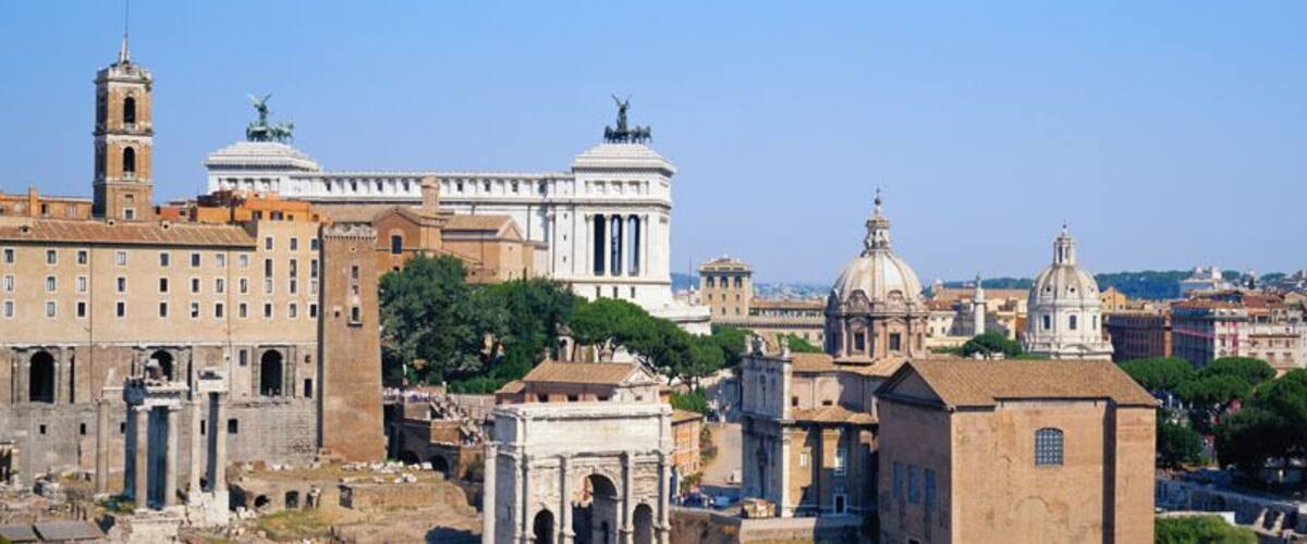 The Roman Forum and Vittorio Emanuele, Italy