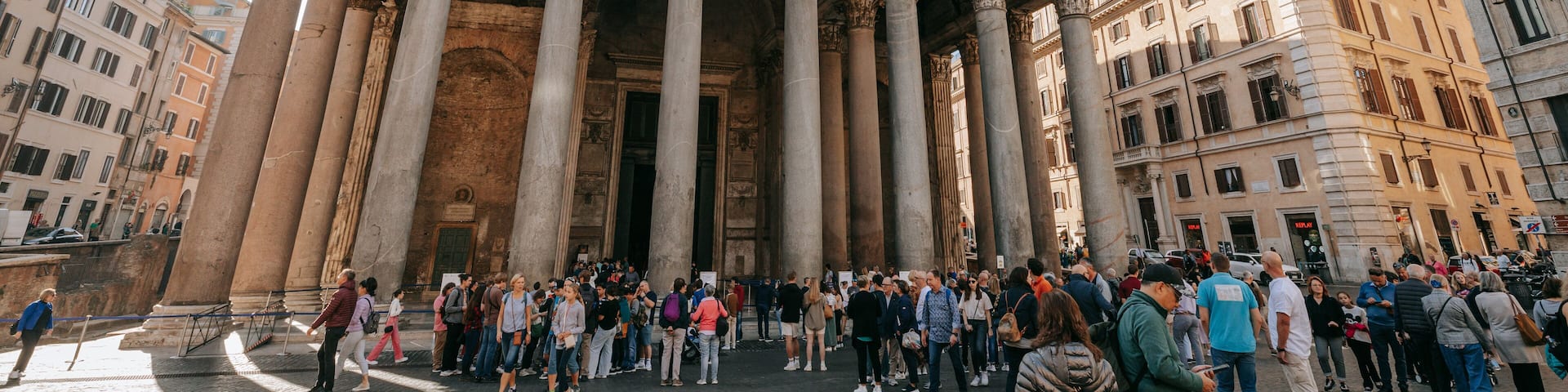 Pantheon featuring a monument, street scenes and heritage architecture
