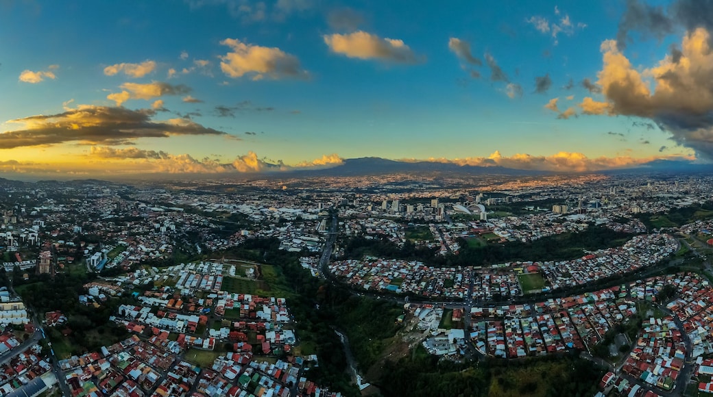 Beautiful aerial view of San Jose City in Costa Rica