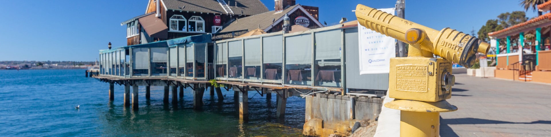 Seaport Village featuring a bay or harbor