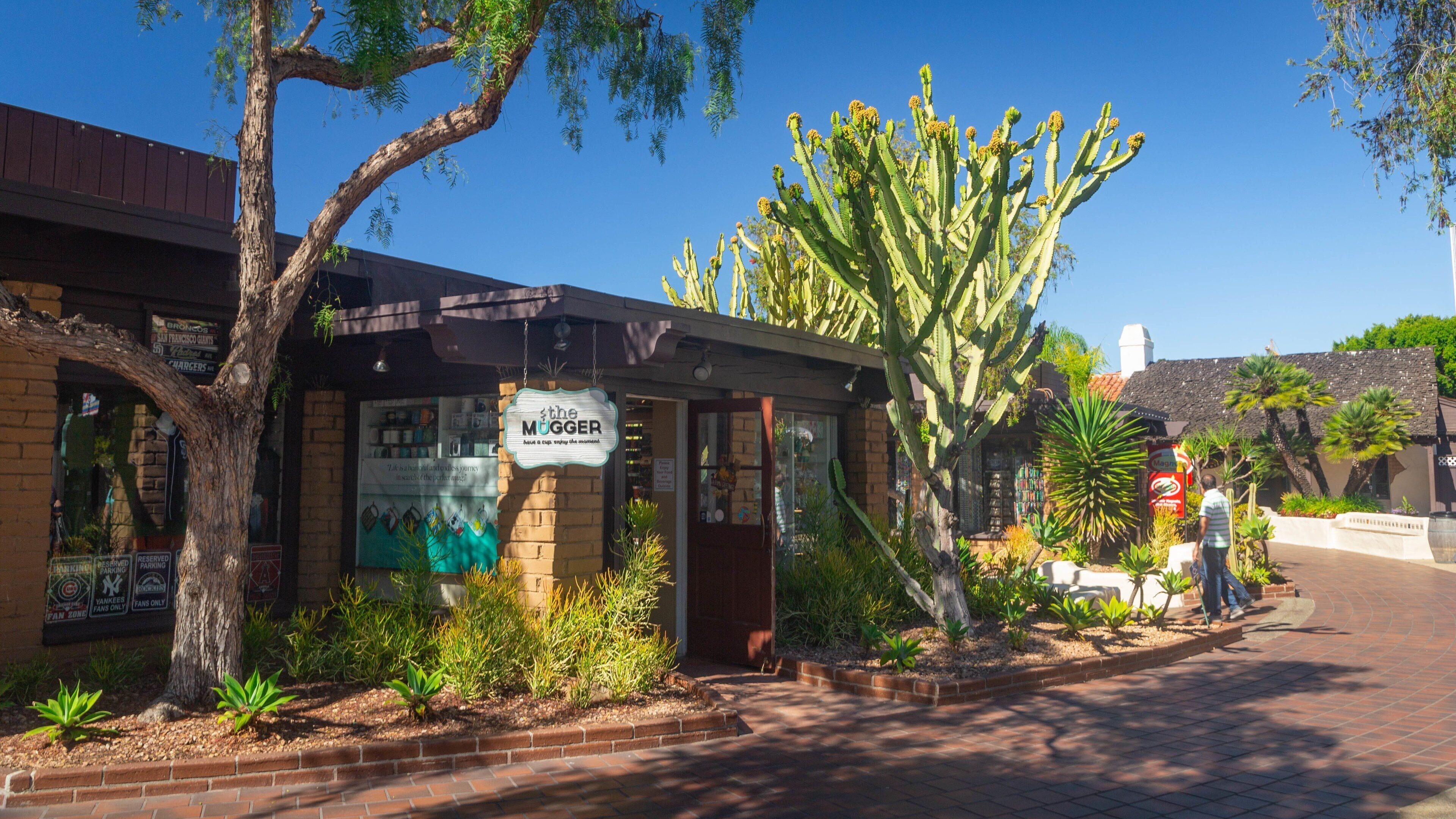 Seaport Village featuring signage