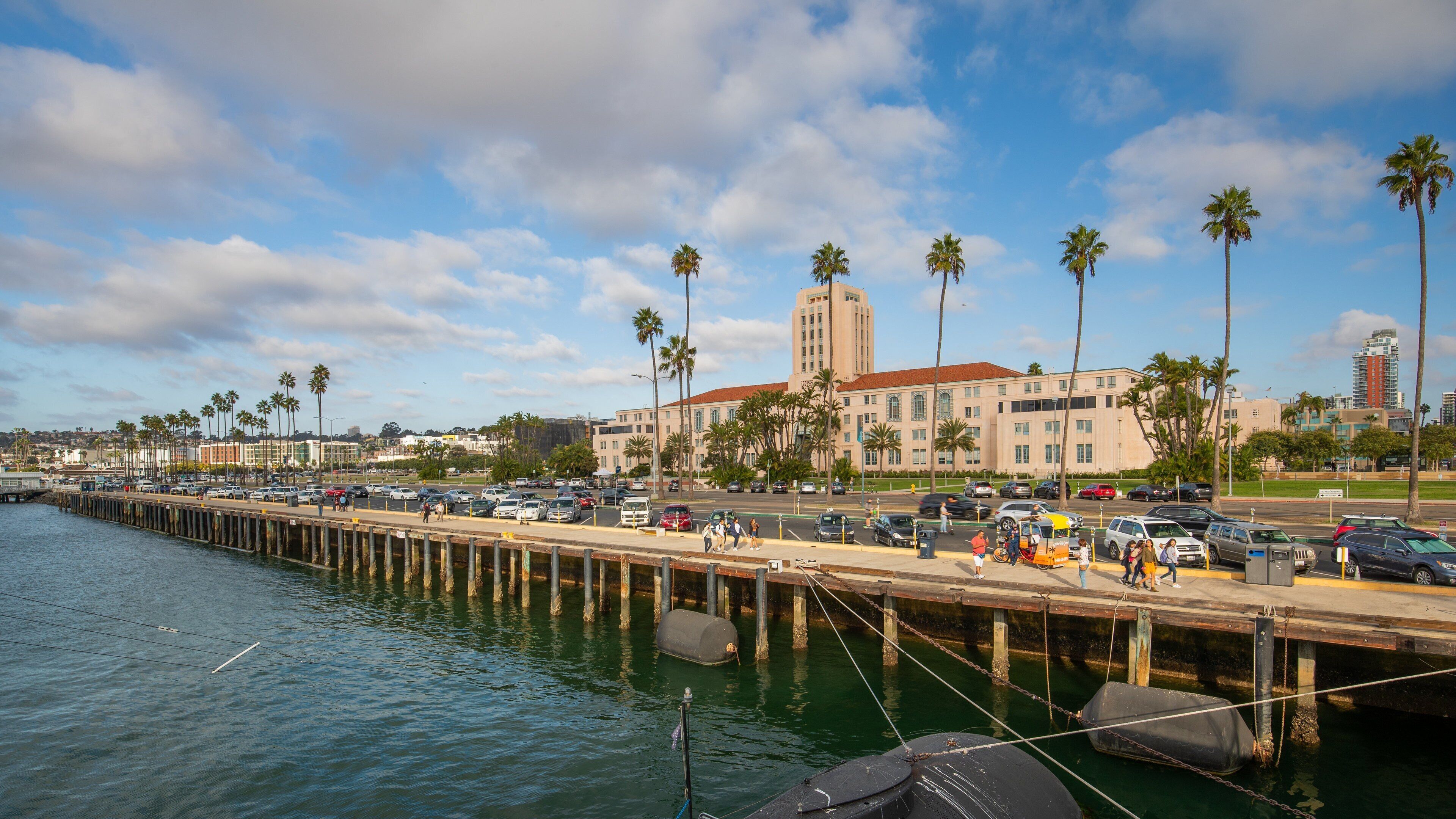 Maritime Museum of San Diego featuring a bay or harbor