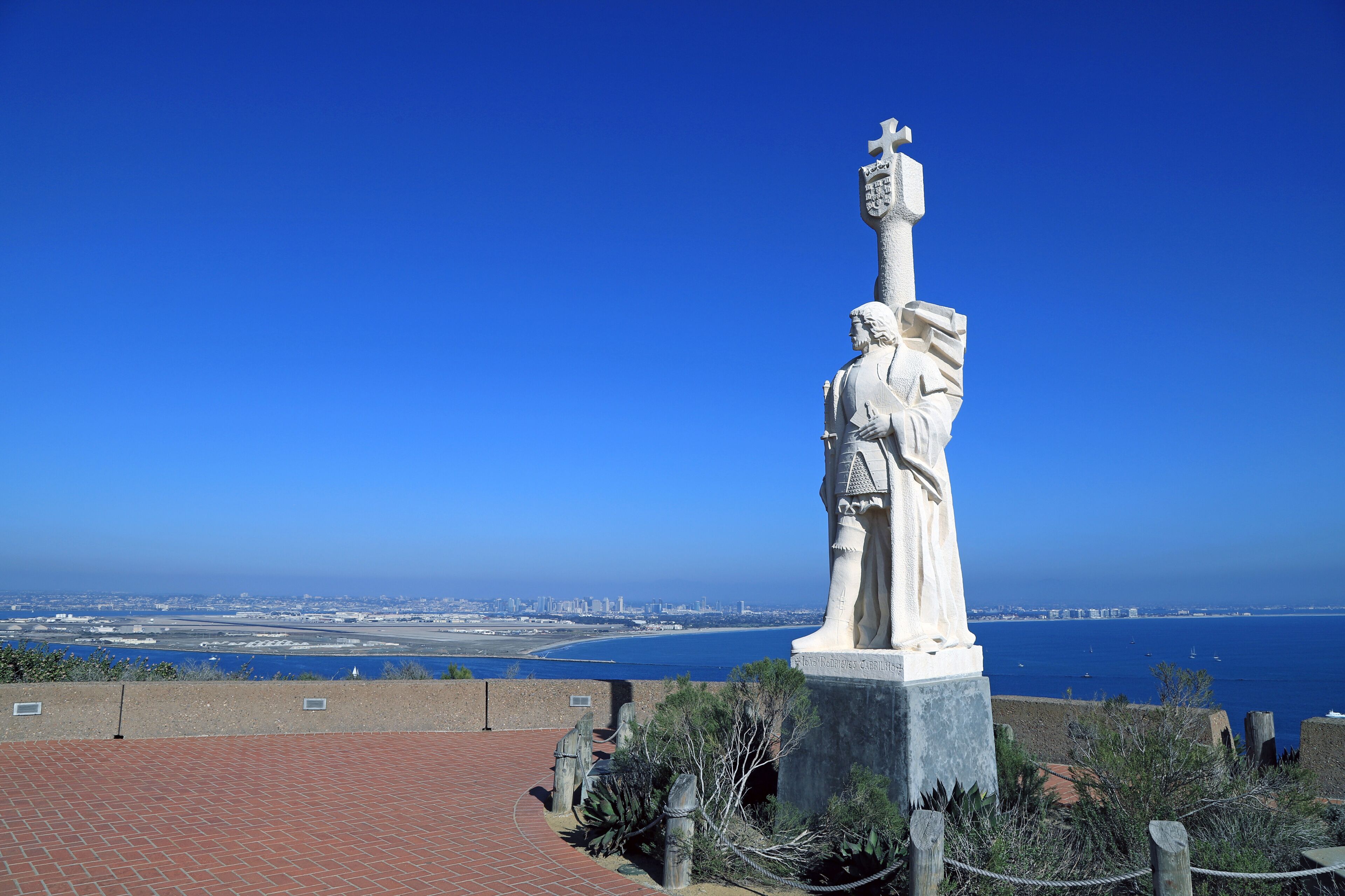 View of San Diego, California from the Cabrillo National Monument at Point Loma.