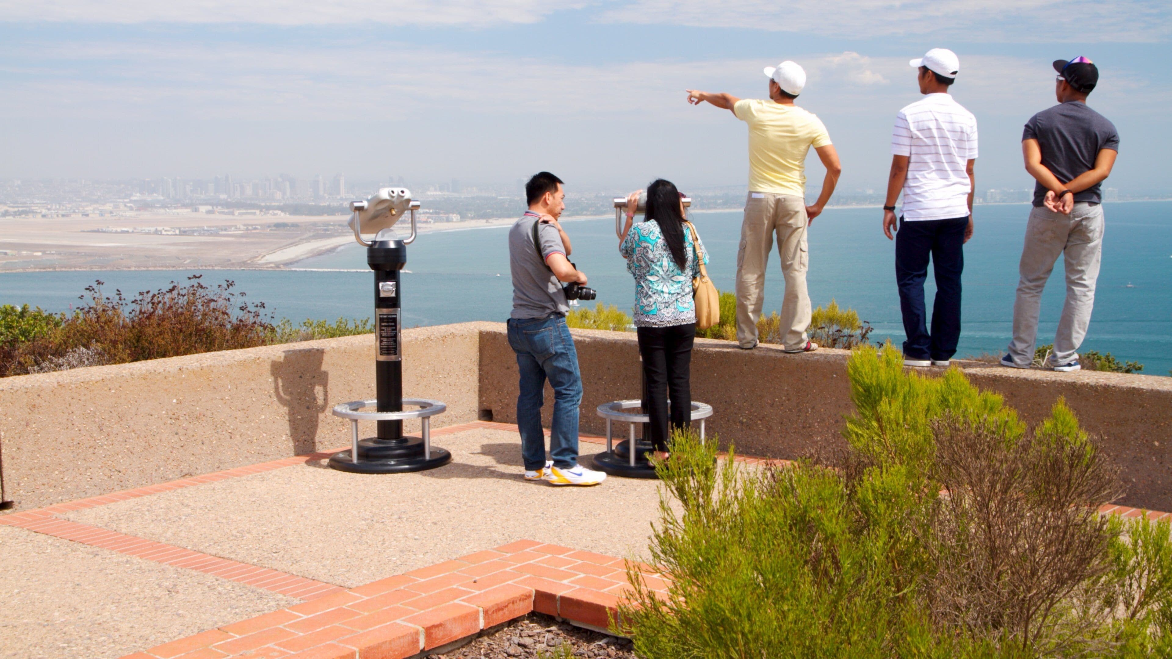 Cabrillo National Monument featuring views, landscape views and a monument