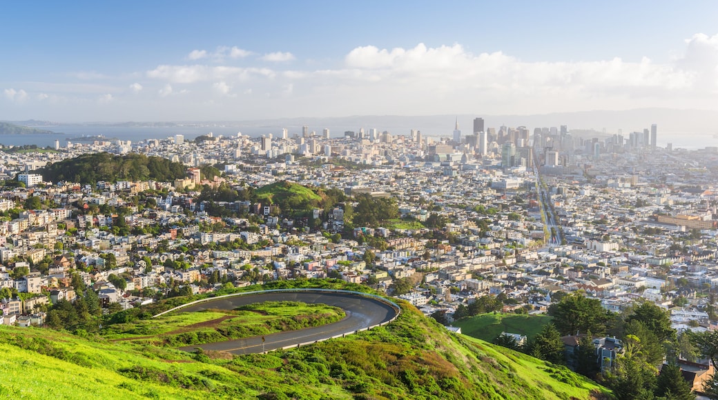 San Francisco, California, USA skyline from Twin Peaks in the morning.