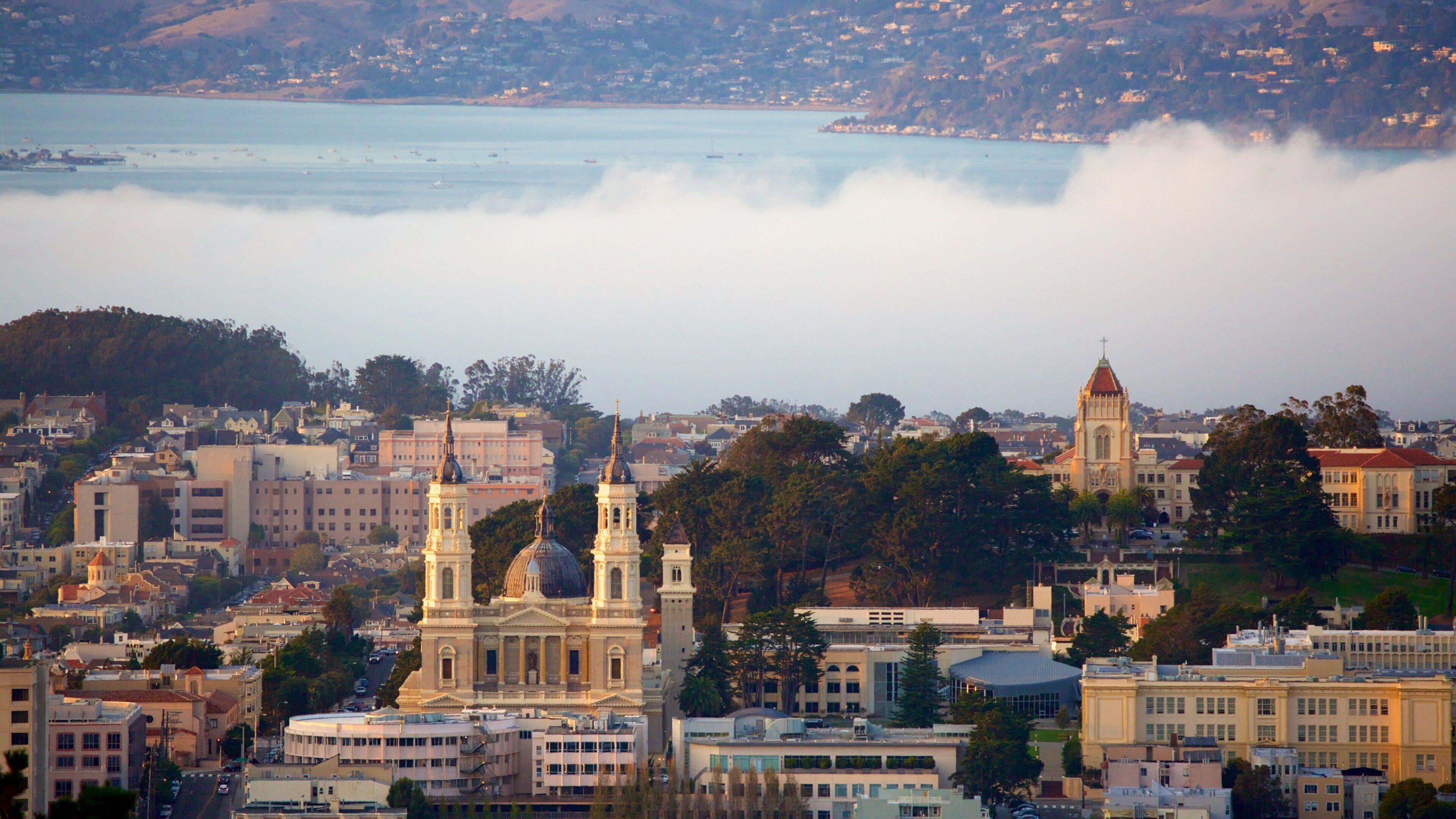 Twin Peaks featuring a river or creek and a city