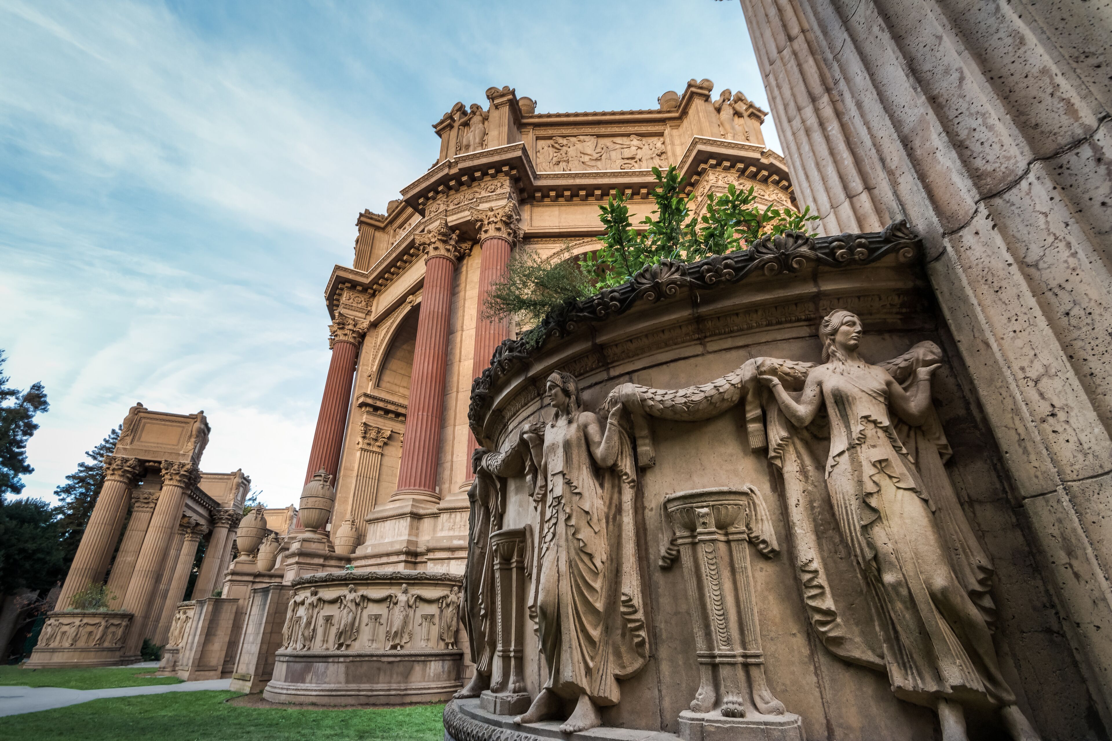 Detail of the Palace of Fine Arts - San Francisco, California, USA