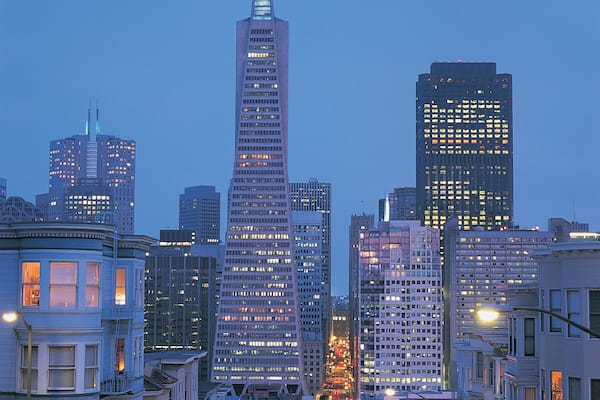 San Francisco Skyline With the Transamerica Pyramid, California, Usa