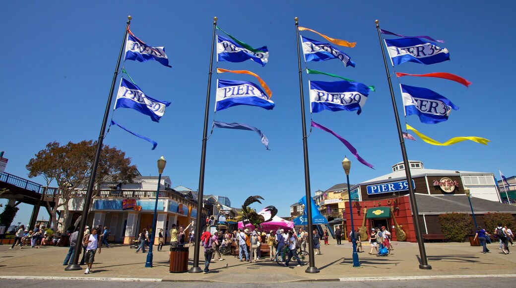 Pier 39 showing signage