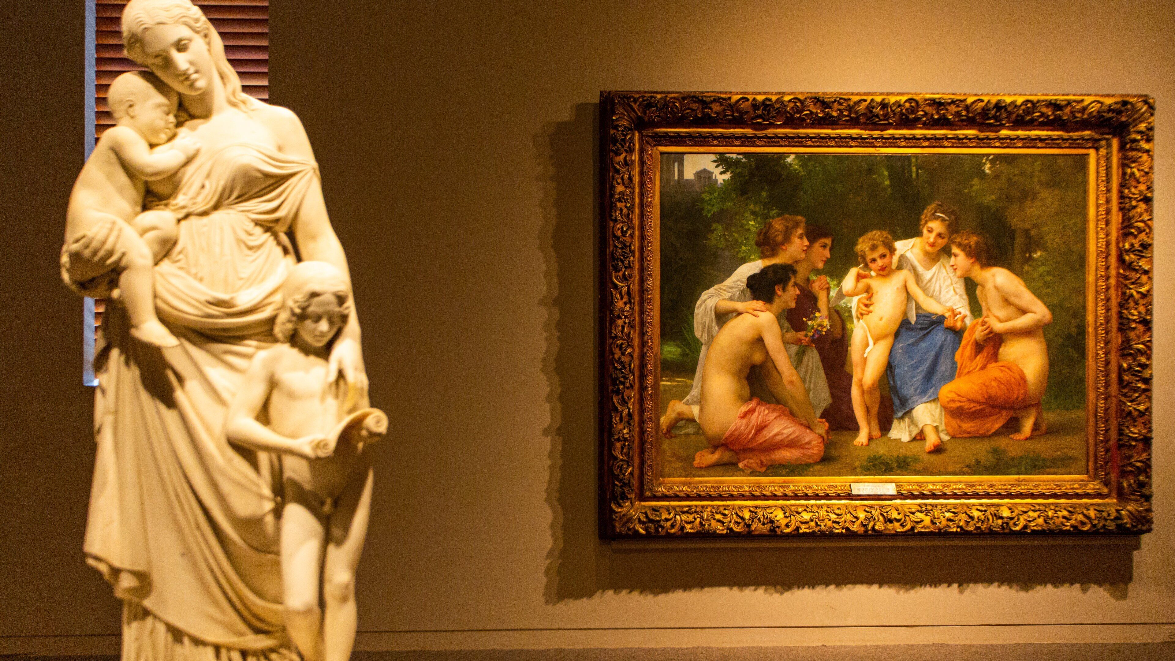 San Antonio Museum of Art showing heritage elements, interior views and art