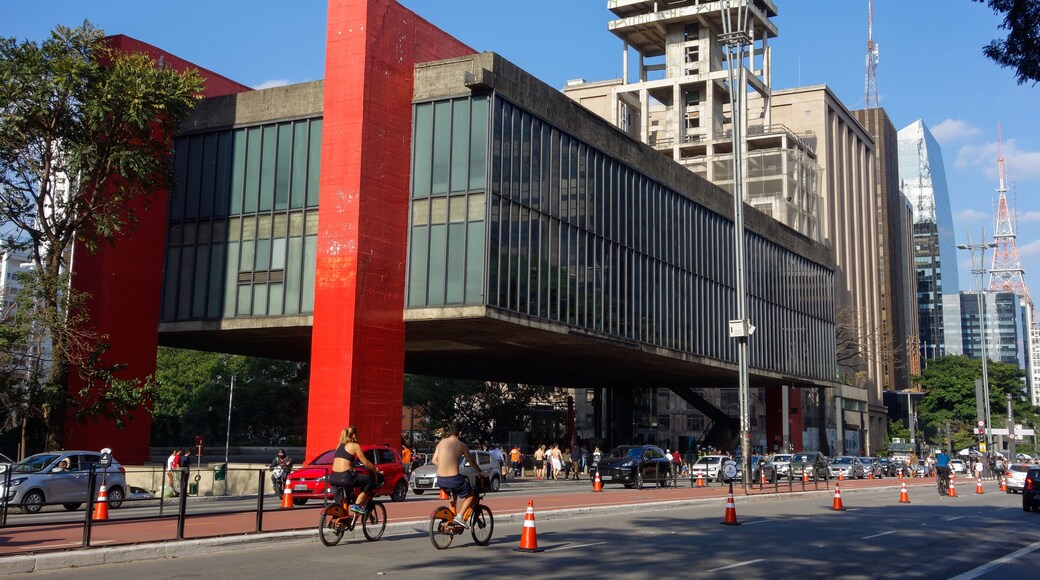 MASP, Museum of Art of Sao Paulo, on Paulista avenue in Sao Paulo city, Brazil.