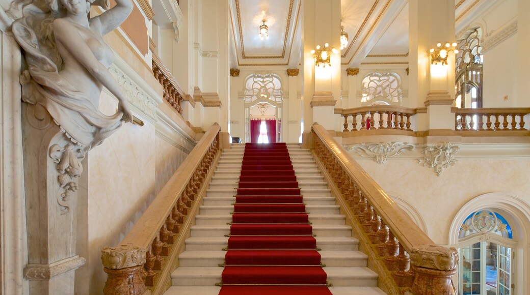 Municipal Theater showing theatre scenes, heritage architecture and interior views