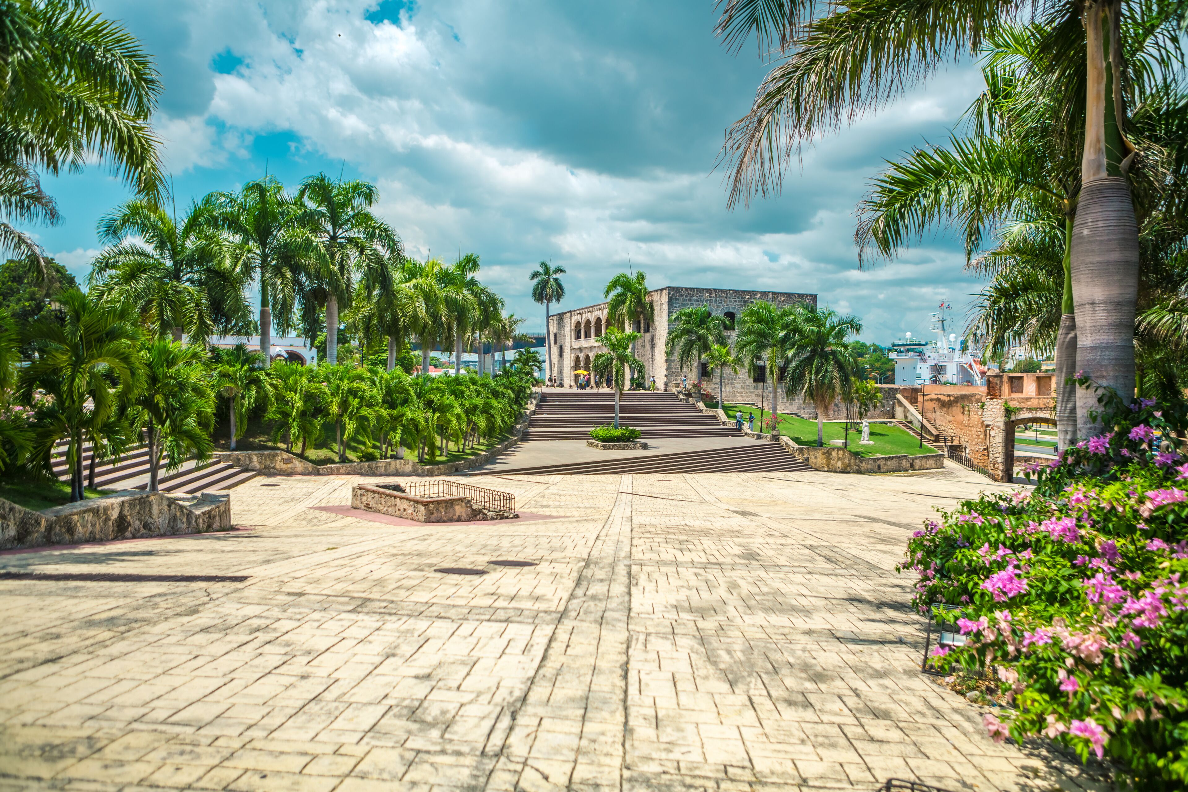 Christopher Columbus Palace on Piazza di Spagna in the historic center of Santo Domingo, Dominican Republic