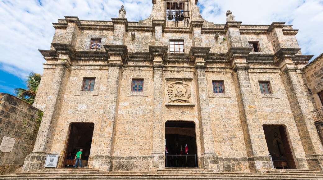 View of the building National Pantheon, Santo Domingo, Dominican Republic. Copy space for text.