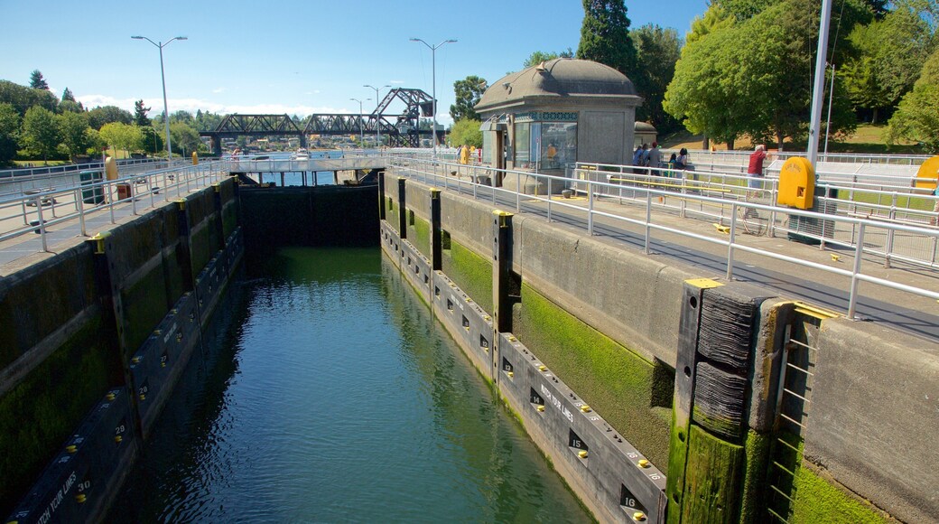 ประตูน้ำ Hiram M. Chittenden แสดง แม่น้ำหรือลำธาร, การพายเรือ และ อ่าวหรือท่าเรือ