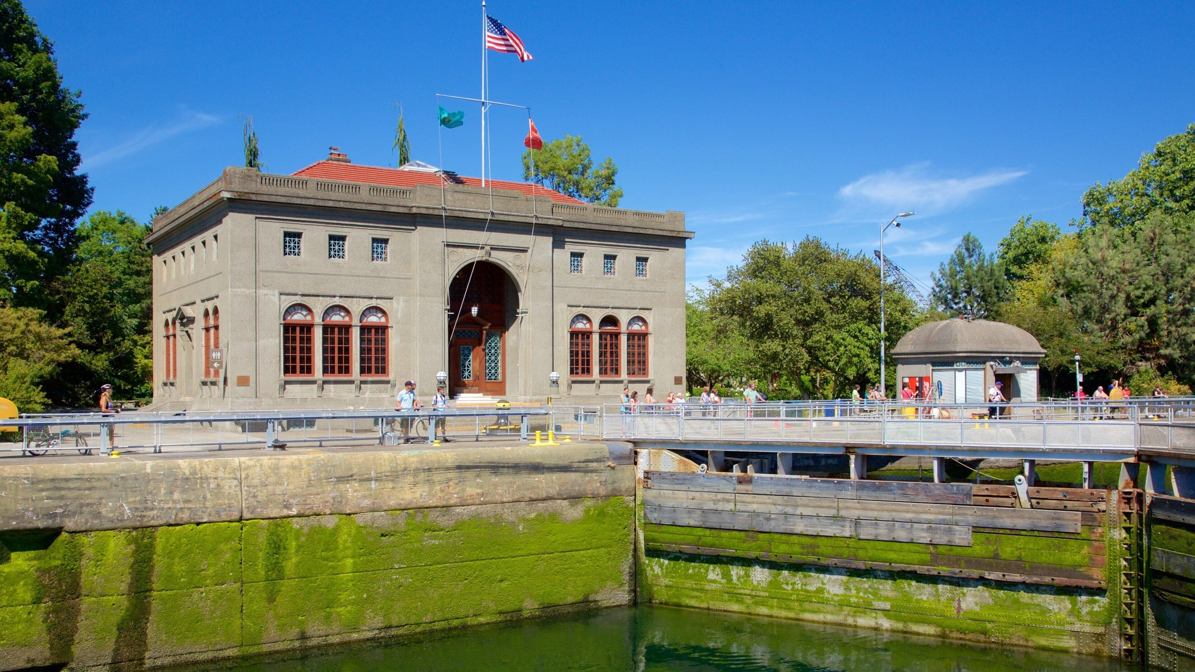 Hiram M. Chittenden Locks featuring heritage architecture