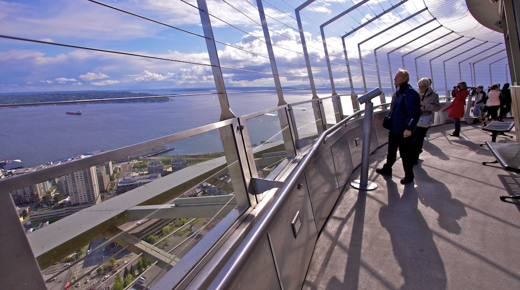 Space Needle which includes general coastal views, views and a city