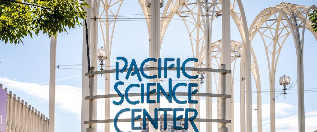 Pacific Science Center which includes signage