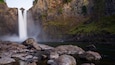 Snoqualmie Falls showing a waterfall