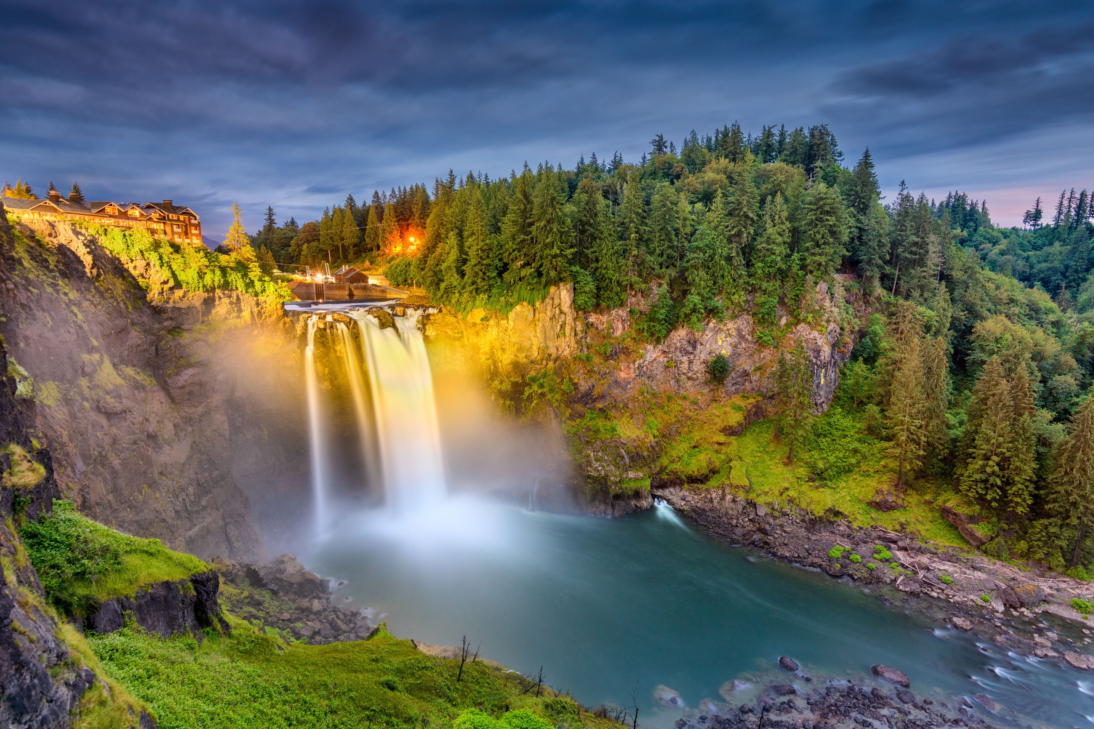 Falls City, Washington, USA at Snoqualmie Falls.