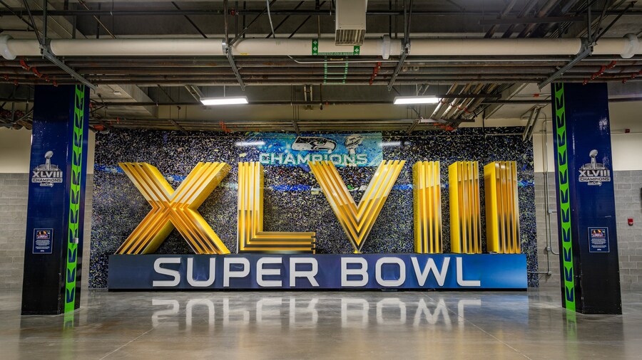 CenturyLink Field featuring signage and interior views