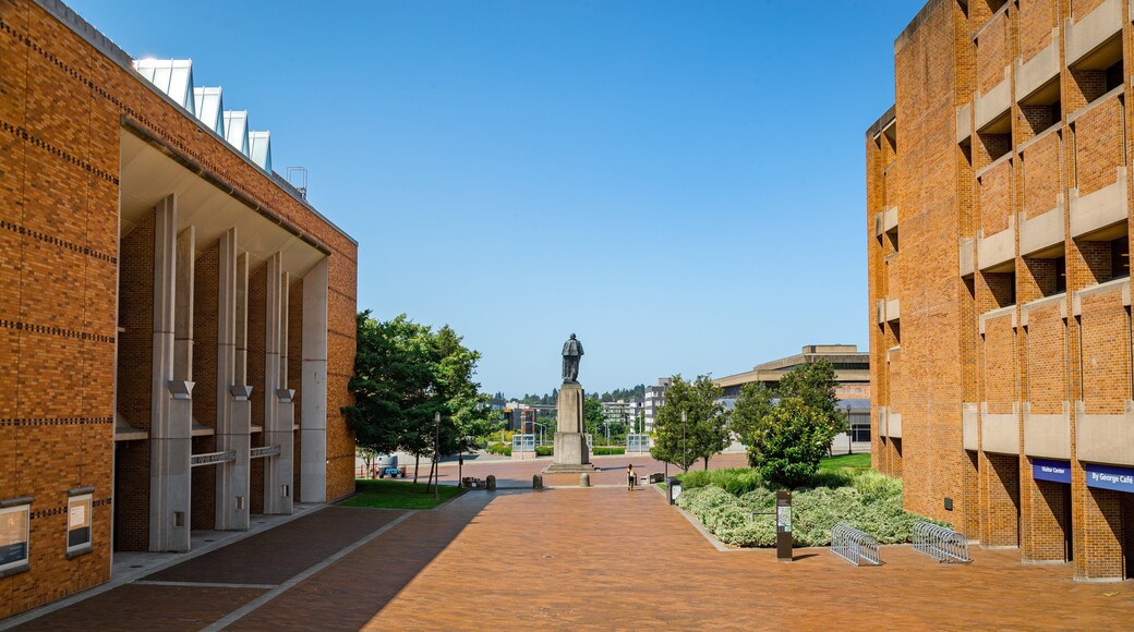 University of Washington which includes a statue or sculpture