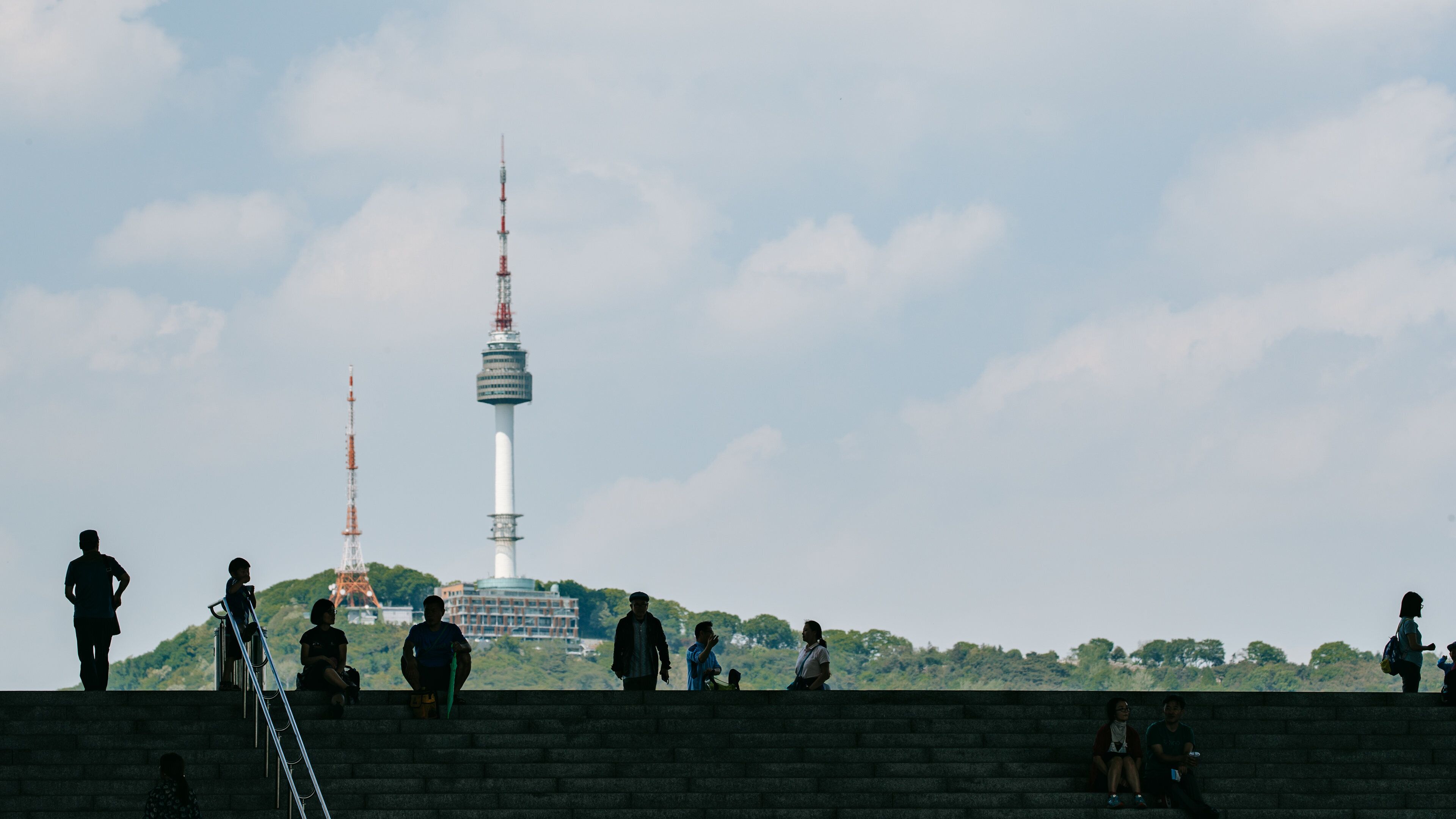 National Museum of Korea as well as a small group of people