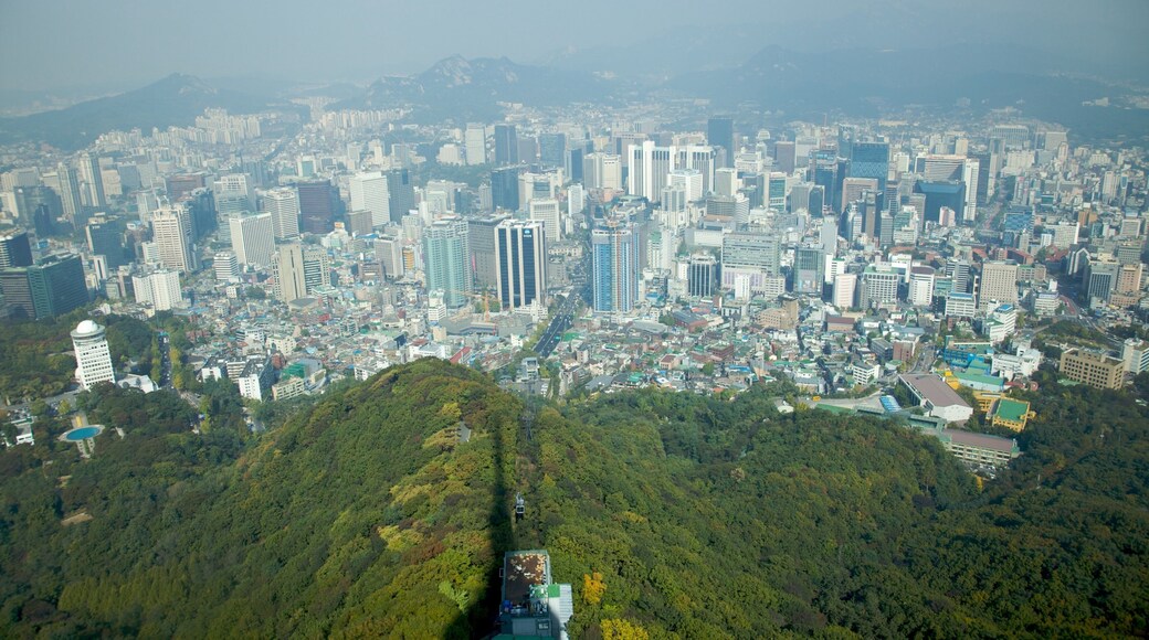 N Seoul Tower which includes a city, city views and a skyscraper