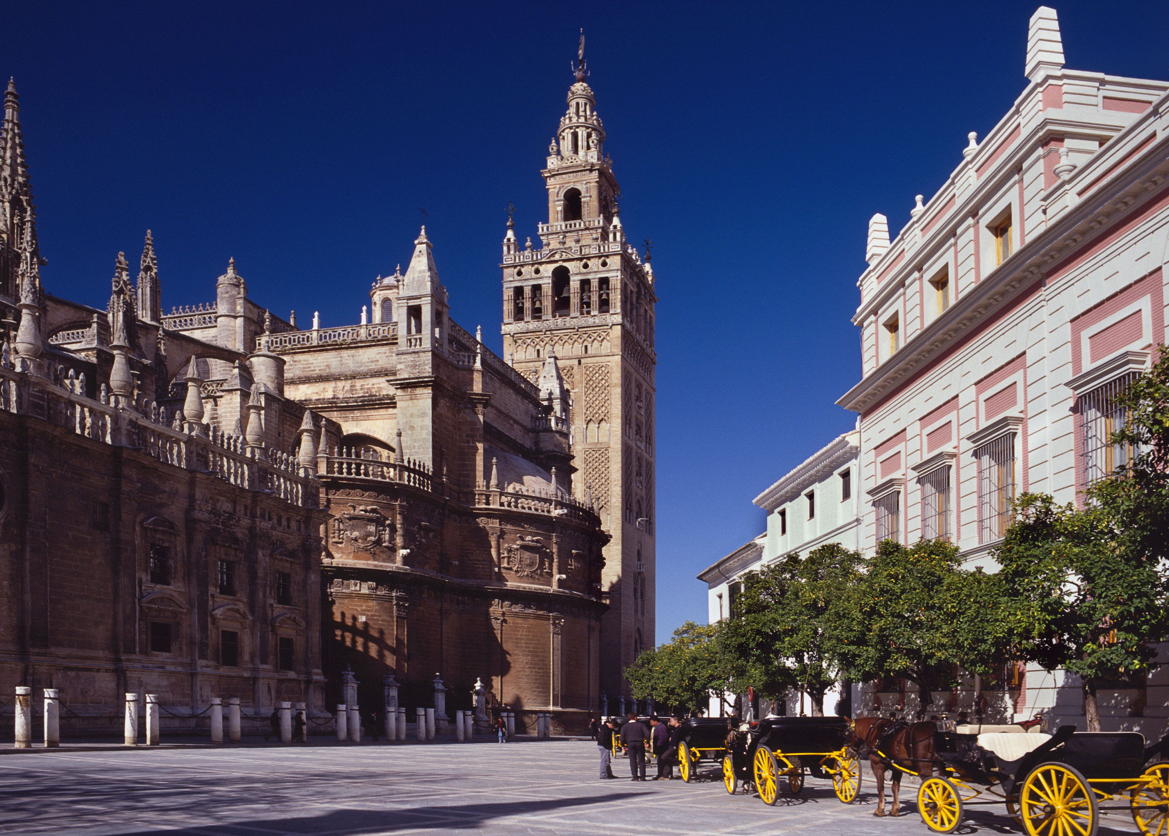 Giralda bell tower and cathedral, Seville, Spain