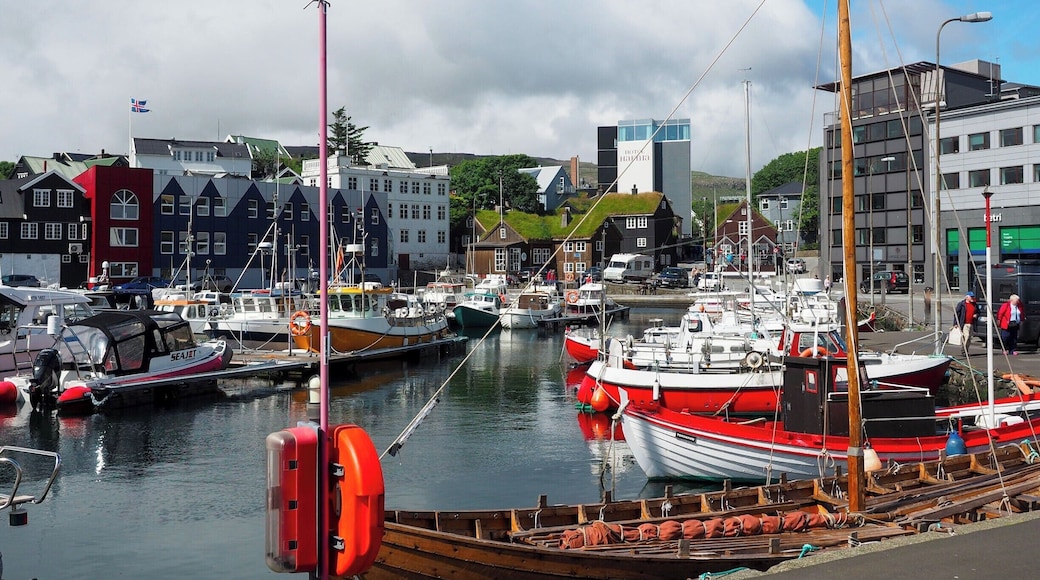 While in Torshavn, be sure to take a stroll along the harbor to see the mix of old and new in both buildings and boats.