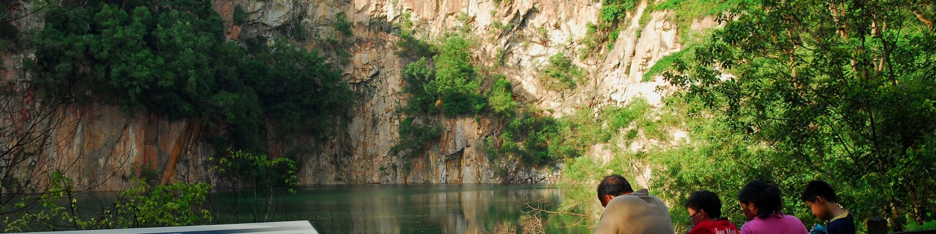 Bukit Timah Nature Reserve mostrando vistas y también una familia