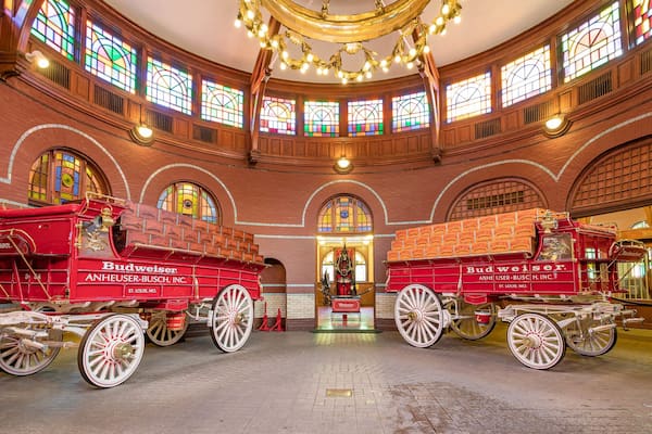 Anheuser-Busch Brewery showing interior views and heritage elements