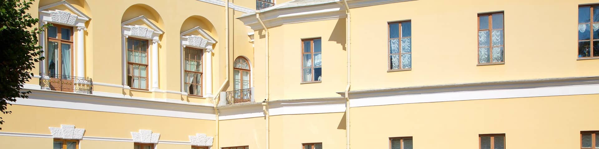 Pavlovsk Palace and Park featuring flowers and a park